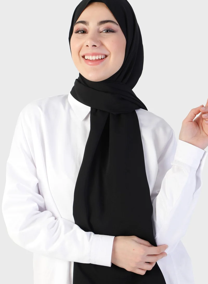 Tuva Shawl by Modanisa Plain Crepe Shawl