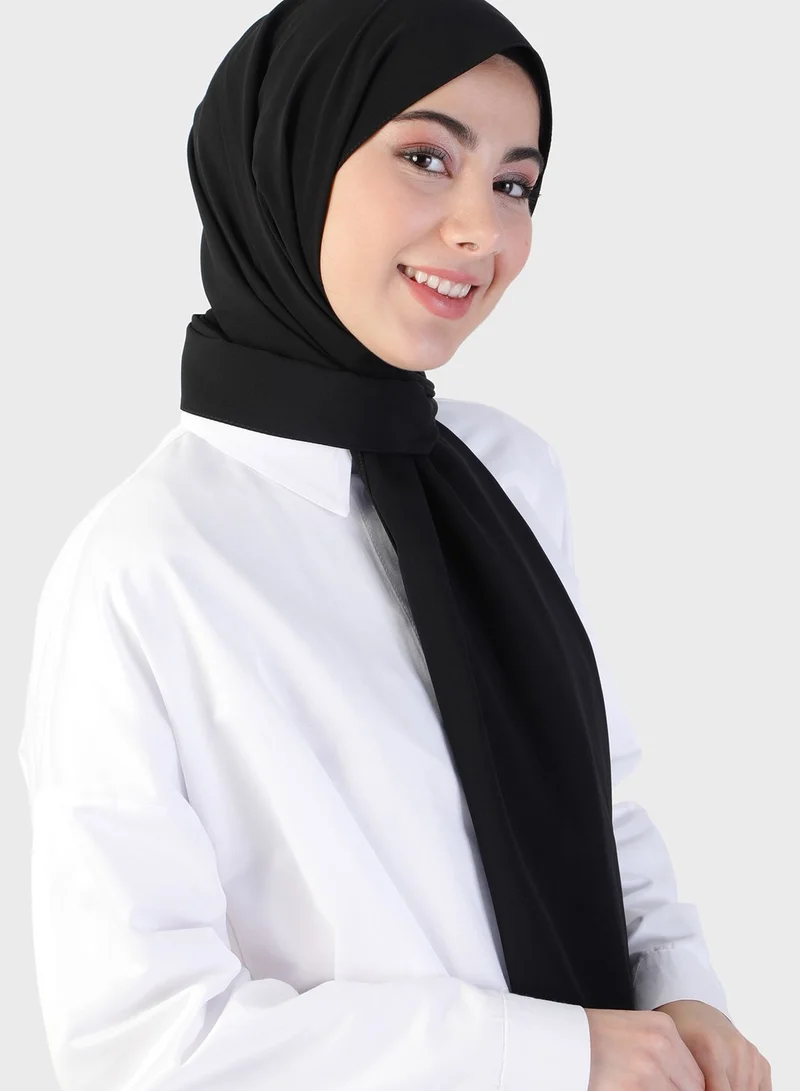 Tuva Shawl by Modanisa Plain Crepe Shawl