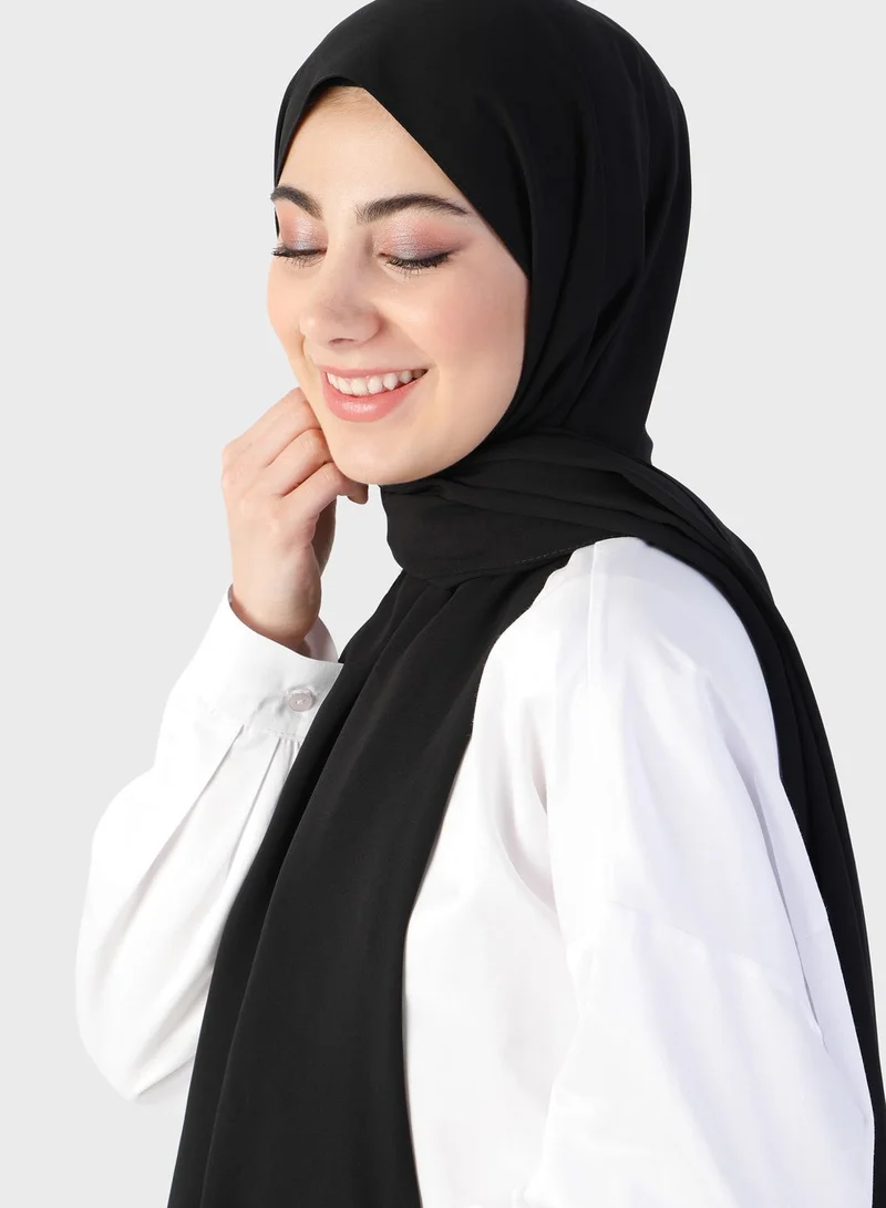 Tuva Shawl by Modanisa Plain Crepe Shawl