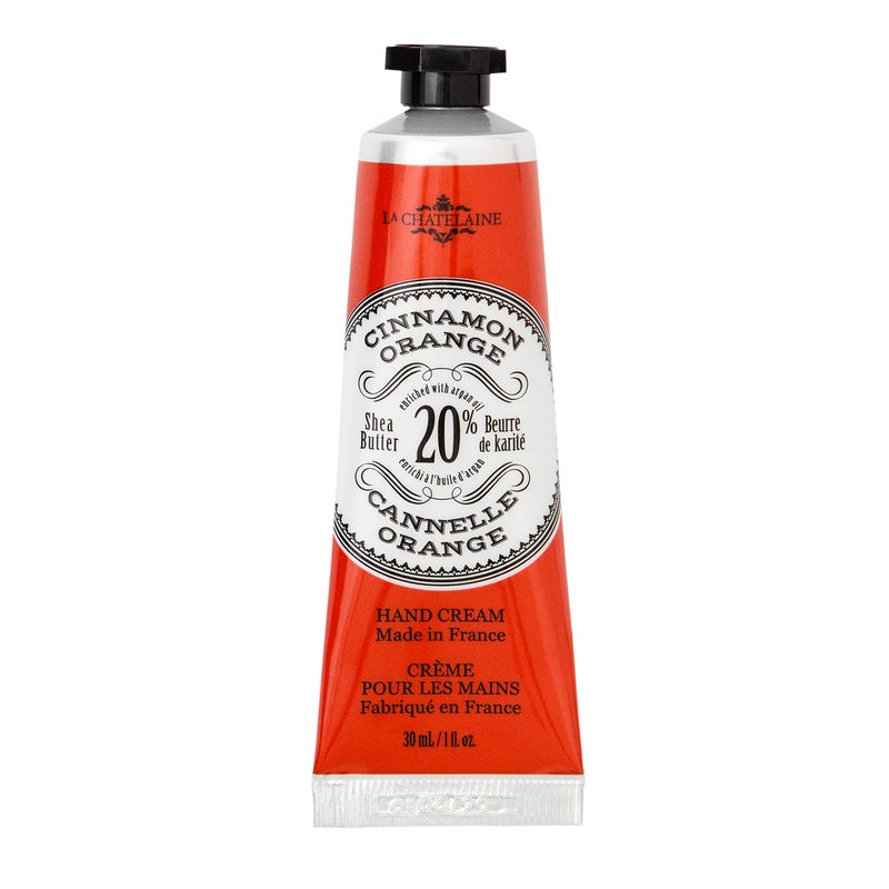 La Chatelaine 20% Shea Butter Hand Cream, Organic Argan Oil, Vitamin E, Moisturizing, Nourishing, Natural, Extra-Rich Lotion, Made in France, 1 oz / 30ml (Cinnamon Orange) - Image 1