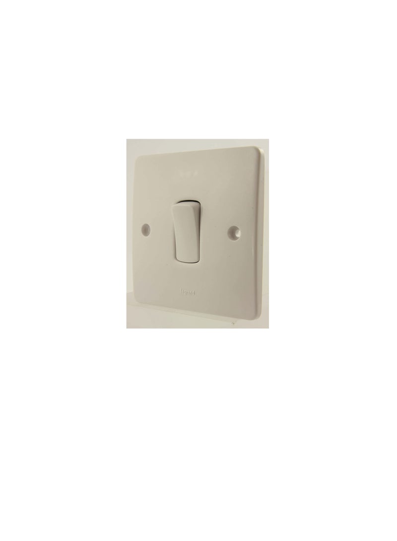 Legrand Synergy Single Pole 1 Gnang 2 Way Plate Switch 10A 250V - 730001 (White) - Image 3
