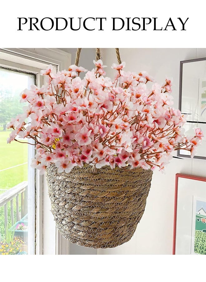 DUNISO 4 قطع من زهور الكرز الاصطناعية، زهور الخوخ الحريرية، زهور بلاستيكية ذات سيقان طويلة لتزيين المنزل والفندق والمكتب وحفلات الزفاف والحدائق، نباتات مزيفة، تزيين الخريف، تزيين الغرف، المكاتب، الحدائق، أشياء لتزيين الغرف (وردي) - Image 5
