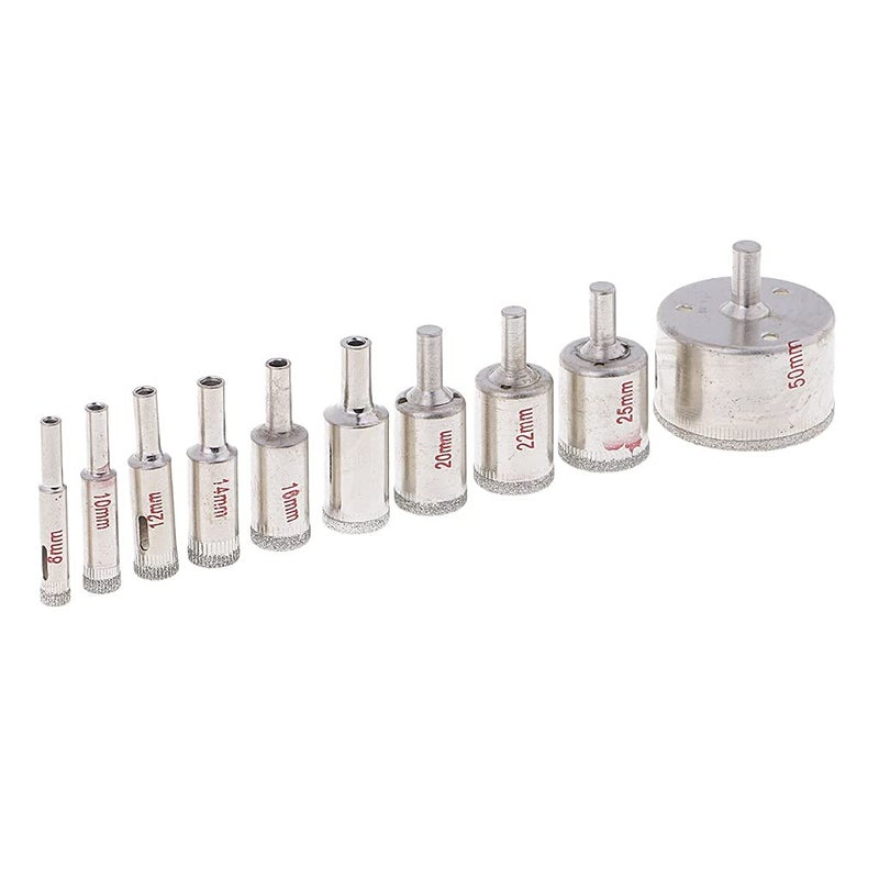 uptodateproducts أبتوديت برودكتس 10x مناشير الماس لقطع البلاط والسيراميك والبورسلين والزجاج 8mm50mm - Image 5