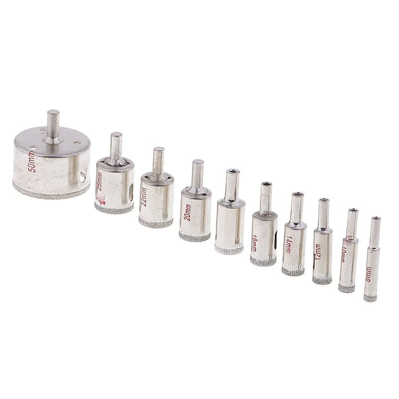 uptodateproducts أبتوديت برودكتس 10x مناشير الماس لقطع البلاط والسيراميك والبورسلين والزجاج 8mm50mm - Image 2