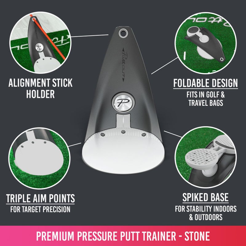 PuttOut Premium Pressure Putt Trainer - Perfect Your Golf Putting (Stone) - Image 5