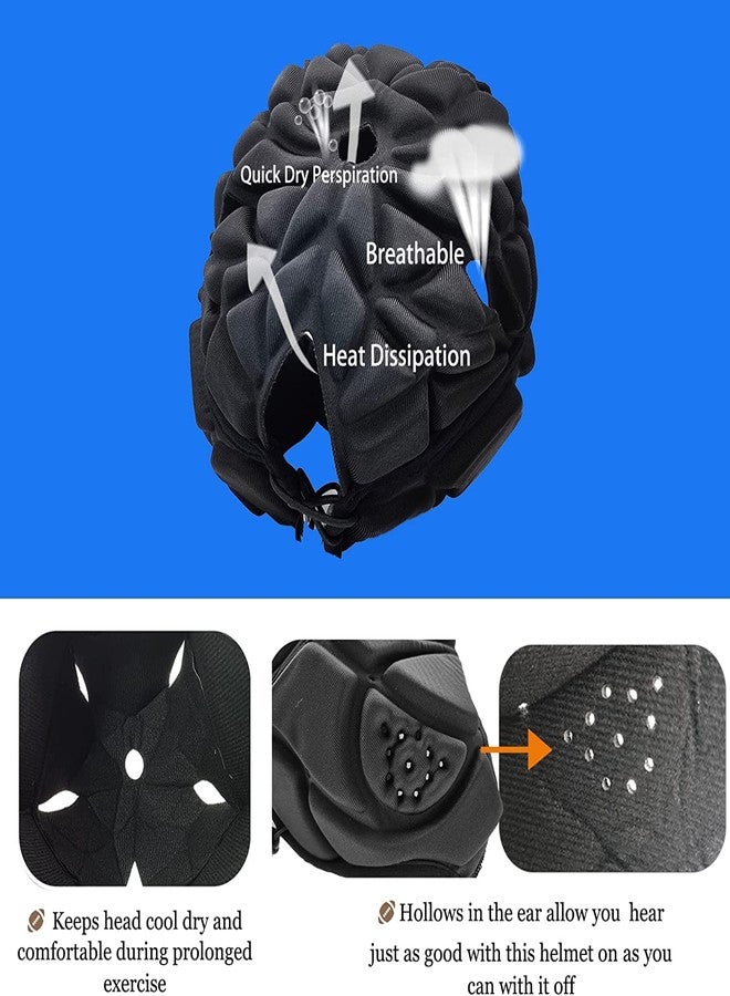 Ndola Mens Sport Goalkeeper Adjustable Soccer Goalie Helmet Head Protector Support Pack - 1 - Image 3
