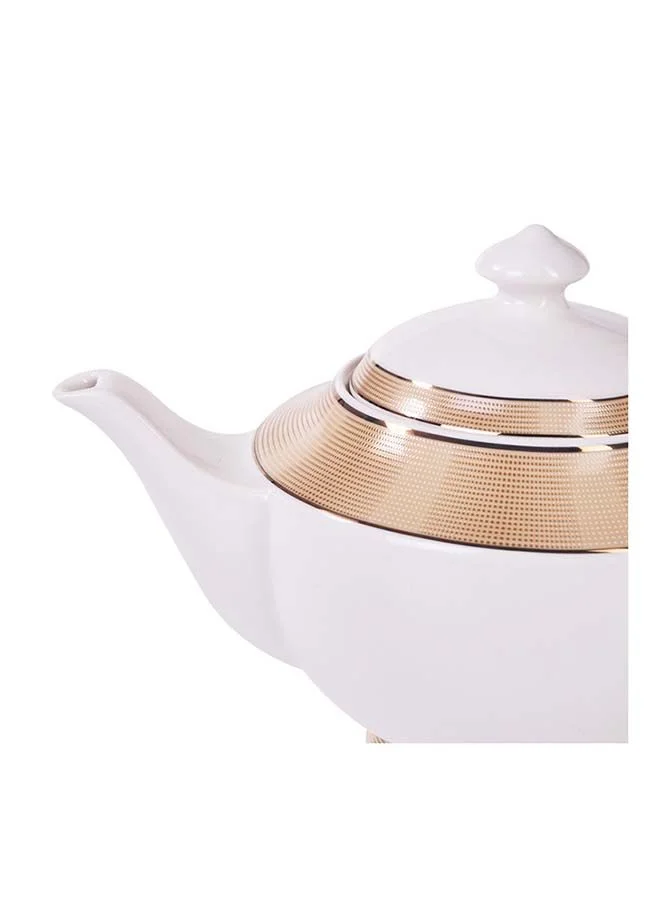 Fissman Teapot Versailles Series Porcelain Kettle, For Blooming and Loose Leaf Tea Maker, Dishwasher Safe, For Tea Lover 1350ml