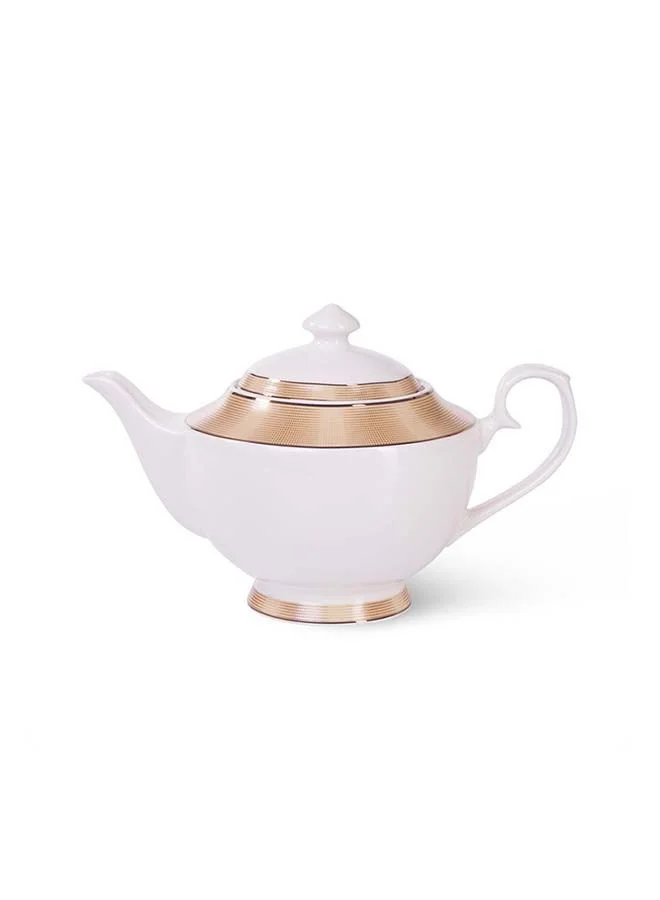 Fissman Teapot Versailles Series Porcelain Kettle, For Blooming and Loose Leaf Tea Maker, Dishwasher Safe, For Tea Lover 1350ml