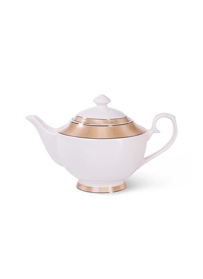 Fissman Teapot Versailles Series Porcelain Kettle, For Blooming and Loose Leaf Tea Maker, Dishwasher Safe, For Tea Lover 1350ml  - Image 1
