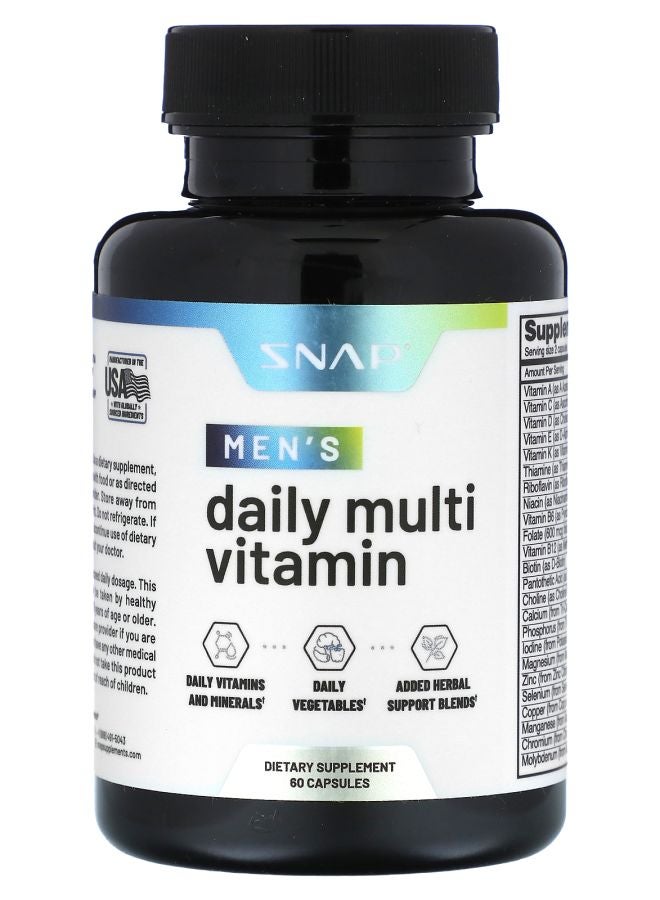 SNAP SUPPLEMENTS Men's Daily Multi Vitamin 60 Capsules