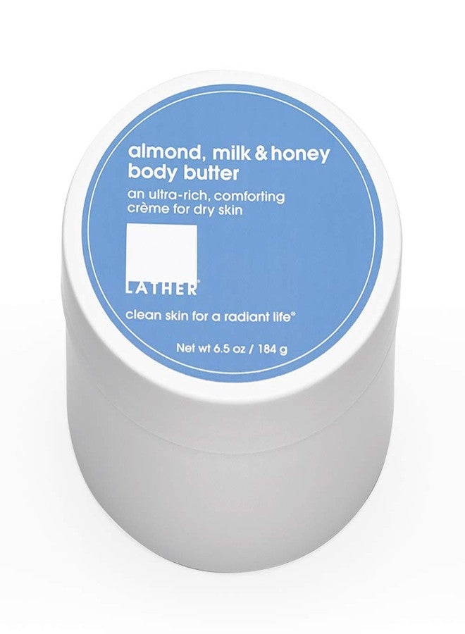 LATHER Body Butter - Almond, Milk & Honey Whipped Body Cream- Rich Daily Body Moisturizer for Deep Hydration - Nourishing & Non-Greasy for Long Lasting Moisture - Essential Oil Blend - 6.5 Oz - Image 2