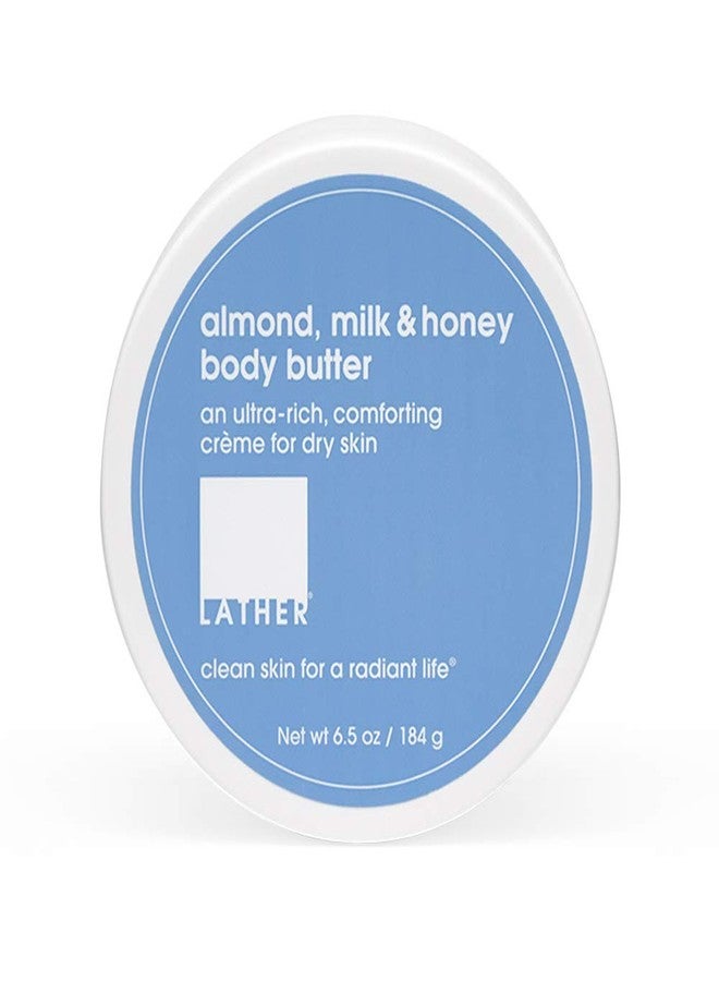 LATHER Body Butter - Almond, Milk & Honey Whipped Body Cream- Rich Daily Body Moisturizer for Deep Hydration - Nourishing & Non-Greasy for Long Lasting Moisture - Essential Oil Blend - 6.5 Oz - Image 1