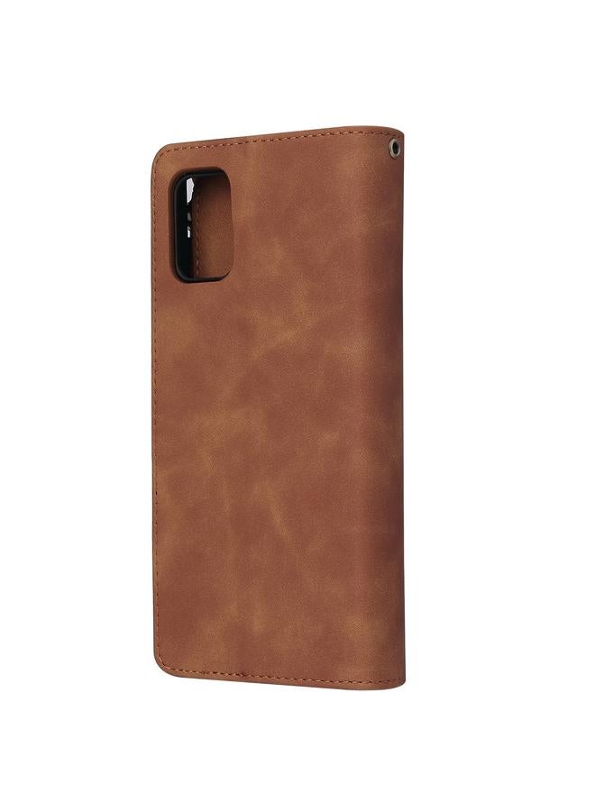 اس-توب جراب لهاتف Samsung Galaxy A31 متعدد الوظائف بسحاب غير لامع من الجلد - Image 3