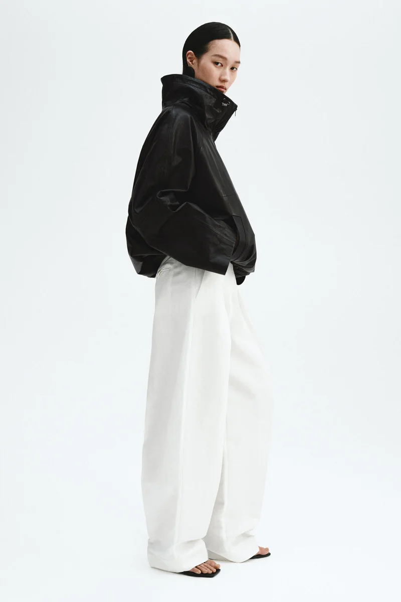 H&M  Oversized leather anorak for Women | Best Price UAE