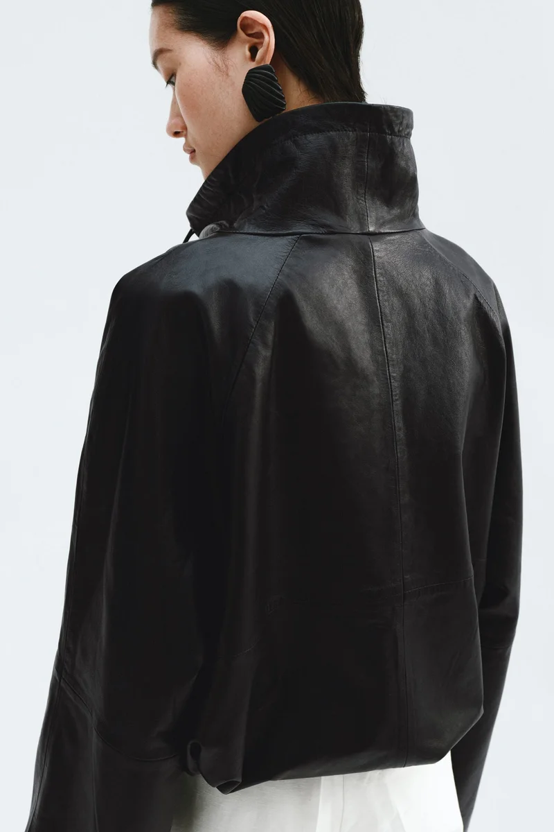 H&M  Oversized leather anorak for Women | Best Price UAE