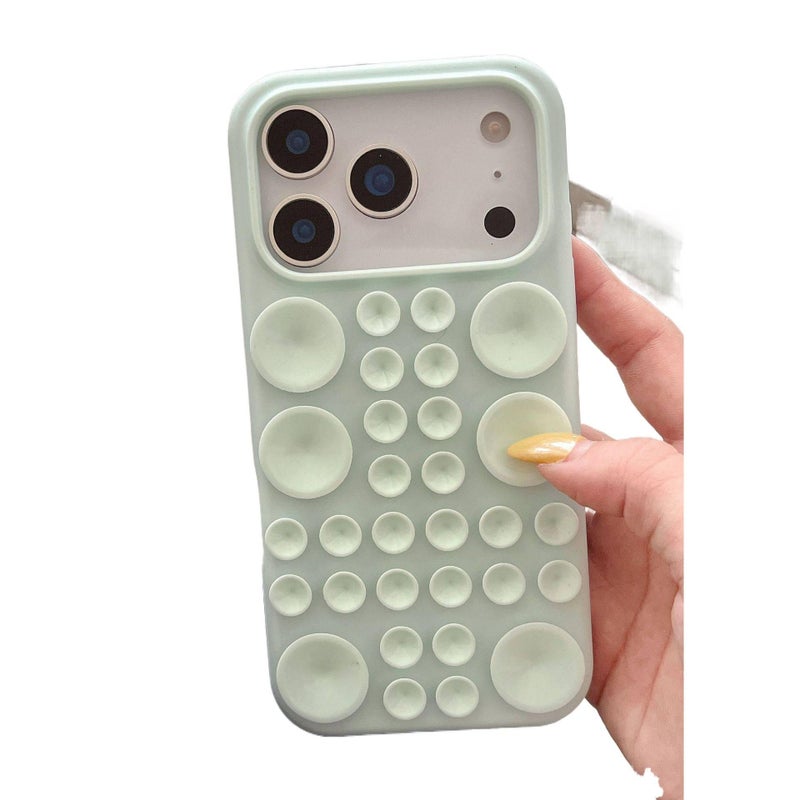 غطاء واقي بسيليكون باللون Avocado Green من السيليكون لـ iPhone 16 / 16 Plus / 16 Pro / 16 Pro Max مع مقاوم للصدمات وحماية من السقوط مع مقاوم للصدمات مع كوب شفط قوي مع مقاوم للخدش - Image 1
