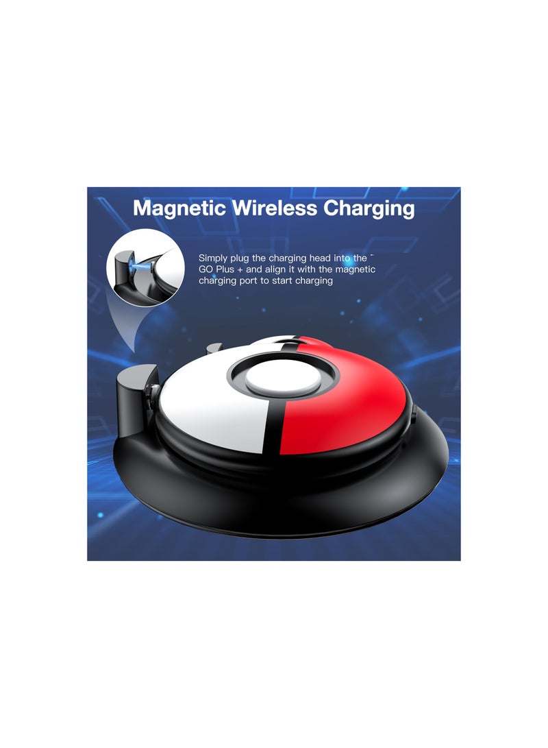 SOLARAE Charging Station Compatible with Pokemon GO Plus +, RGB Light Charging Dock and Protective Cover for Pokemon GO Plus +, Protect your Pokemon Go Plus+ From Scratches, Drops, Dust - Image 4