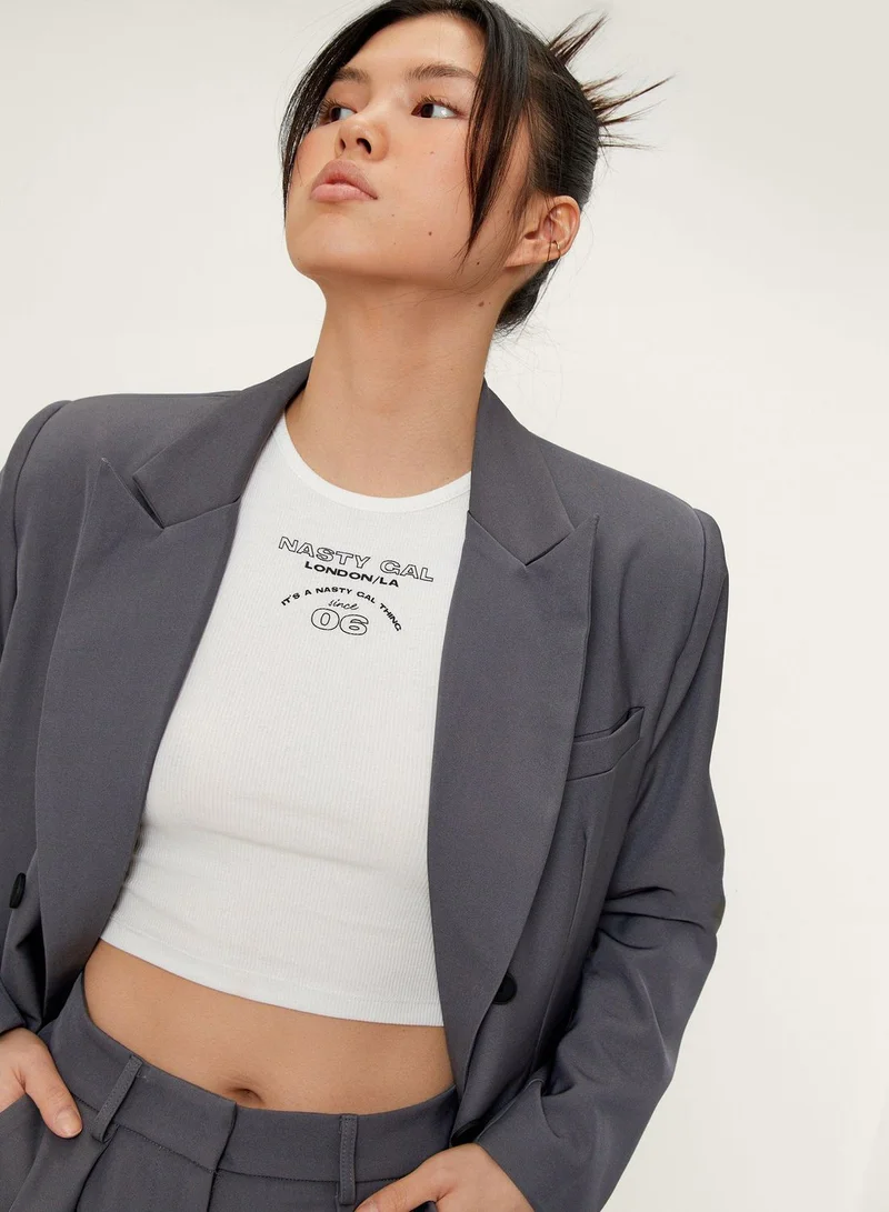 NASTY GAL Oversized Double Breasted Blazer