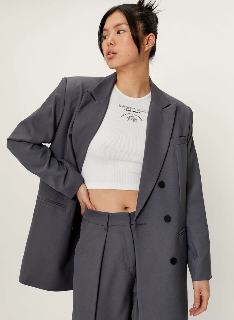 NASTY GAL Oversized Double Breasted Blazer