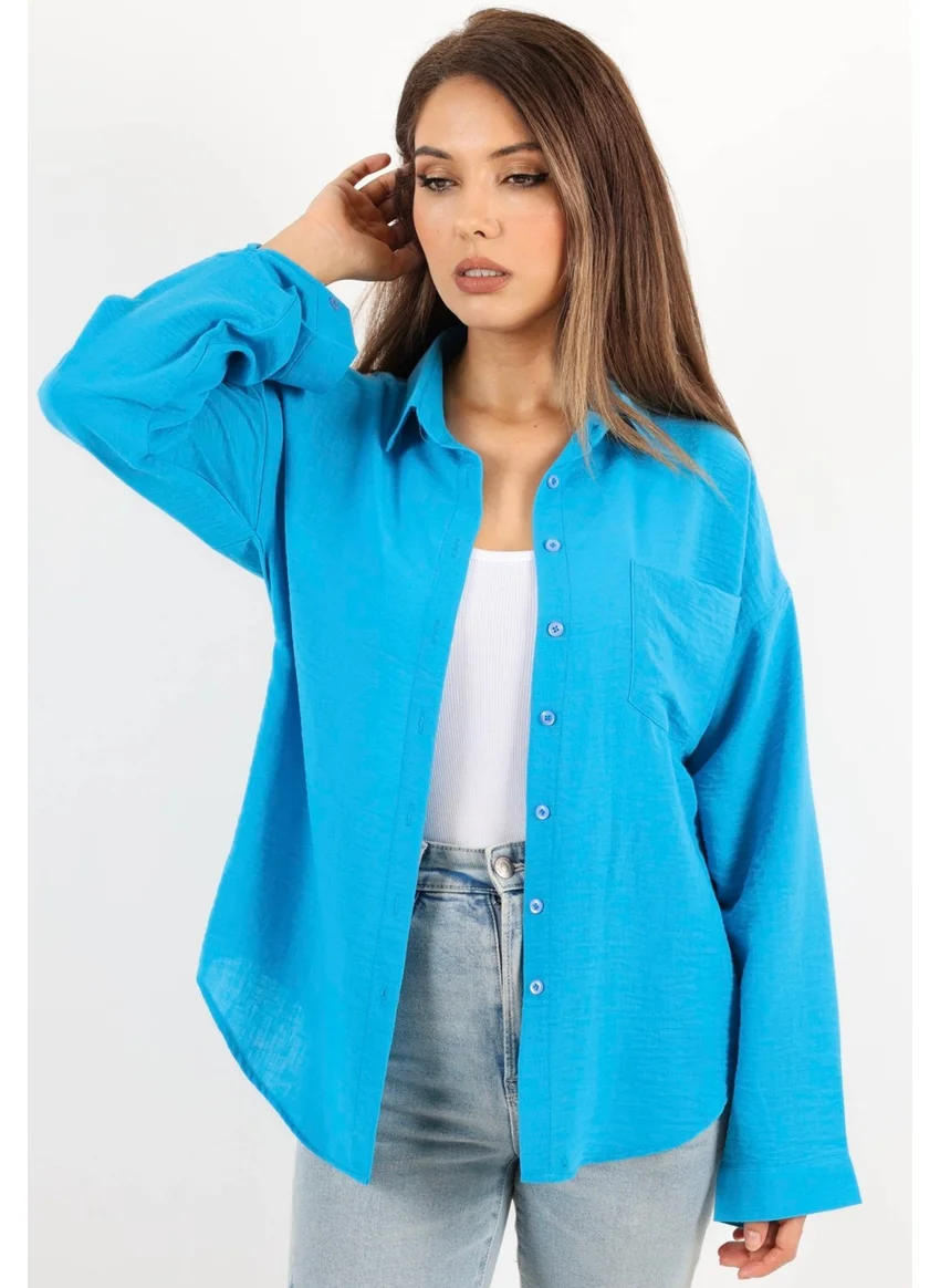 Ritnice Women's Well Marine Blue Shirt