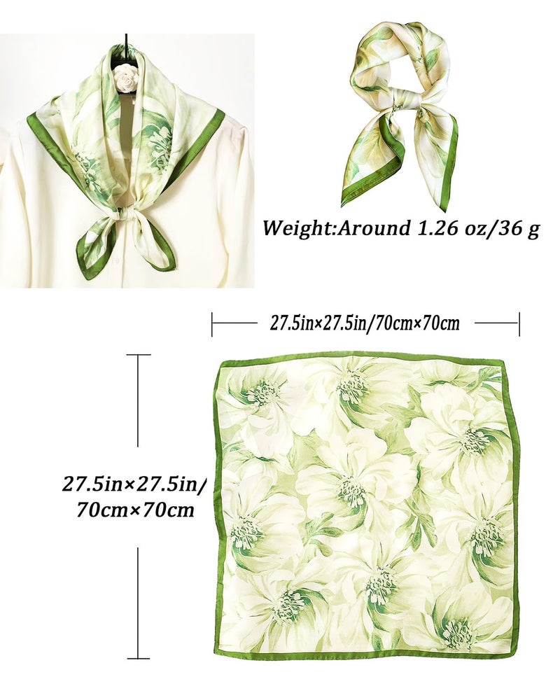 Saiusloa Neck Scarf For Womens Silky Head Scarves Hair Bandanas Square Scarf Fashion Accessories lightweight 27.5 * 27.5inch-37 - Image 3