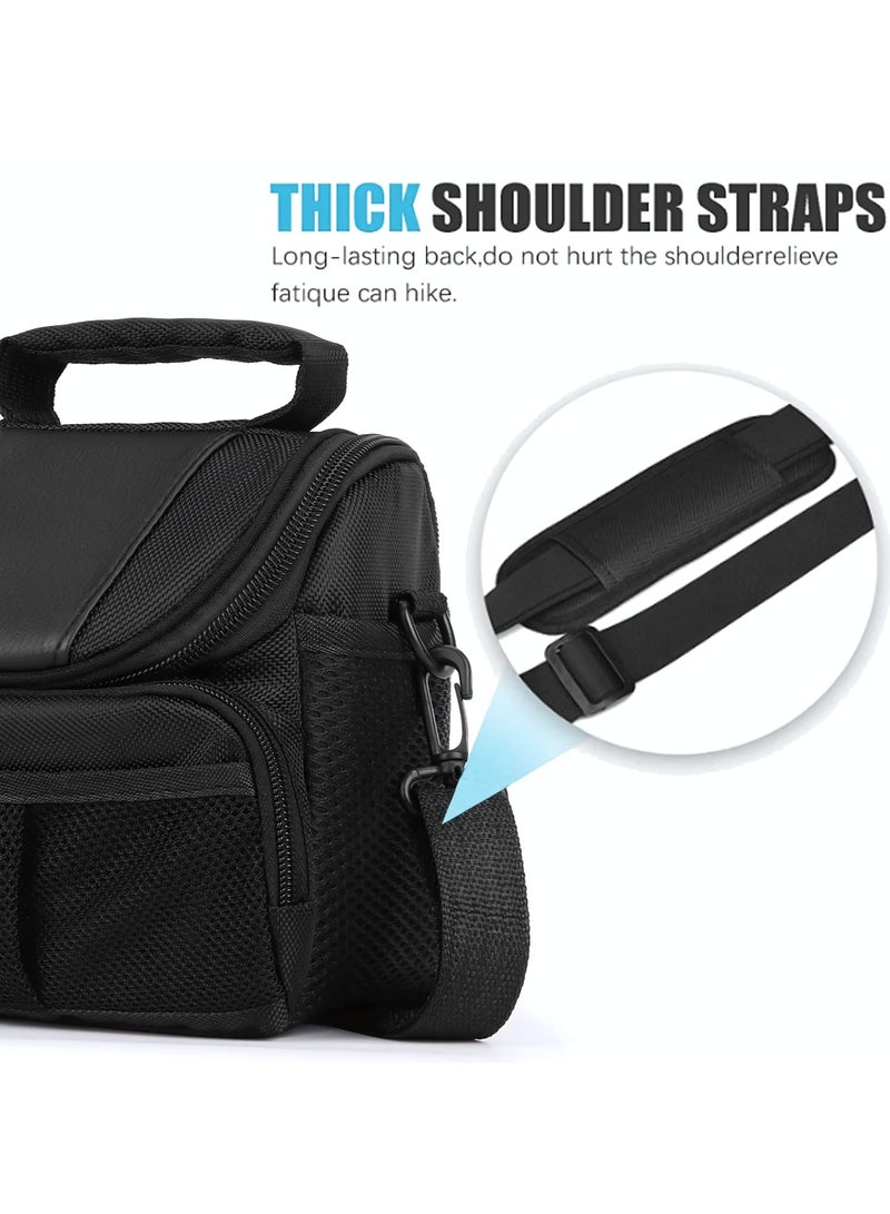 Compact Camera Bag Case, Shockproof Protective Camera Crossbody Shoulder Bag Compatible for Nikon Canon Sony DSLR, Minimalist Camera Accessories Pack for Business, Travel, School  - Image 4