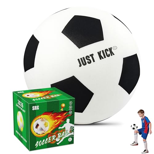 SRG Quiet Foam Soccer Ball Size 7 – Advanced Indoor Training Ball, Soft Lightweight Quiet Ball for Footwork & Dribbling, Noise-Free Premium Box Gift for Home Practice - Image 1