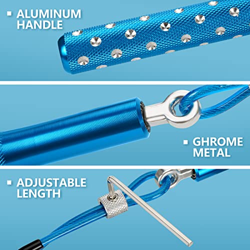 Wastou Jump Rope, Wastou Speed Jumping Rope for Training Fitness Exercise, Adjustable Adults Workout Skipping Rope for Men, Women, Kids, Girls (Blue-B) - Image 3