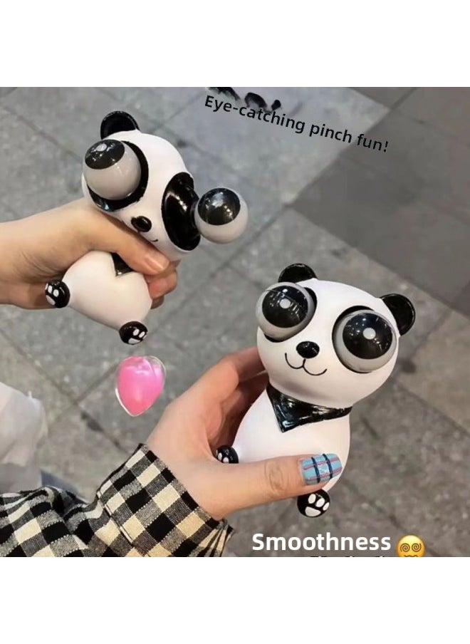 Decompression Funny Artifact For Students To Vent Kitten Funny Decompression Toy Design Creative Staring Pop-Eyed Panda Will Turn-Color:Unzip Panda + Explosive Eye Dragon (2 In Total)-Specifications:5