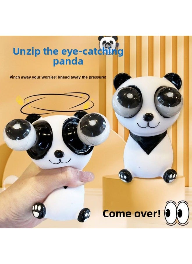 Decompression Funny Artifact For Students To Vent Kitten Funny Decompression Toy Design Creative Staring Pop-Eyed Panda Will Turn-Color:Unzip Panda + Explosive Eye Dragon (2 In Total)-Specifications:5