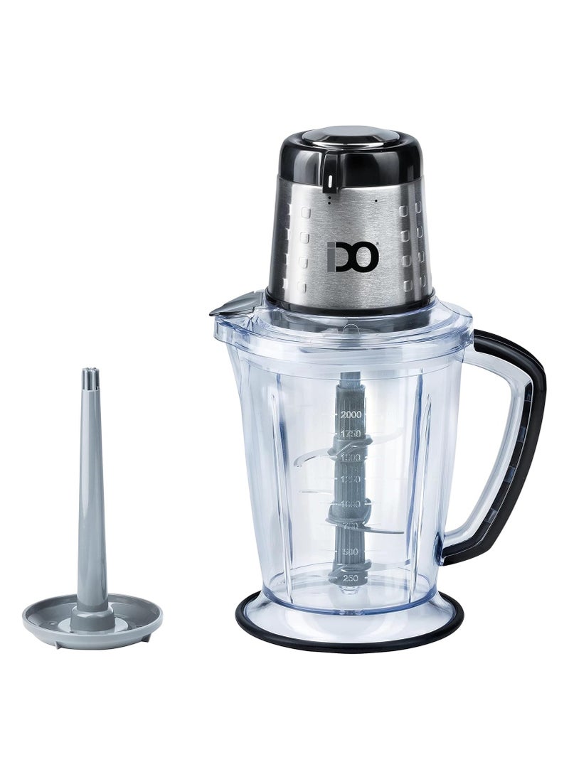 IDO IDO Chopper, 800 Watt, 2 Speeds, 2 Liters, 6 stainless steel blades - Black 