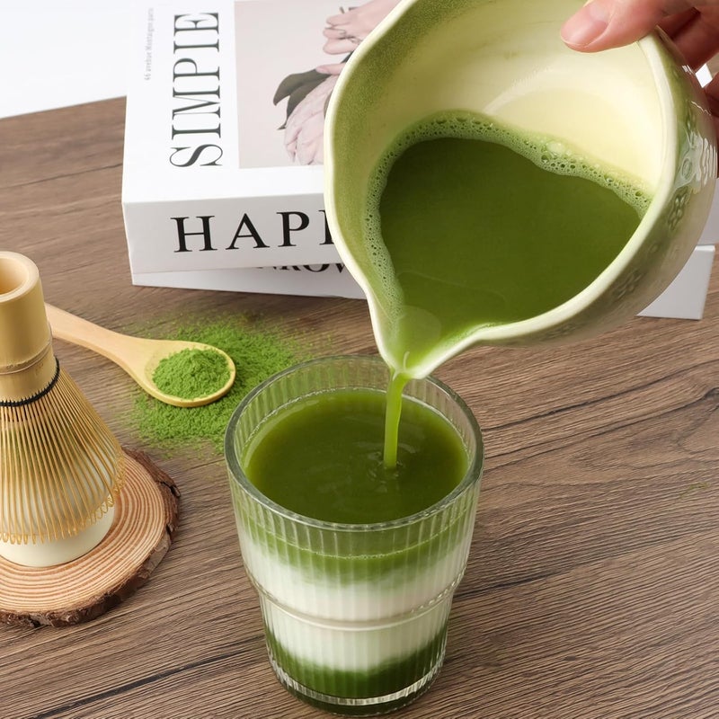 TOPSKY 8pcs Matcha Stirrer Set, Matcha Whisk Set, Matcha Bowl and Whisk set, Tea Ceremony Set for Matcha Making, Bamboo Whisk (Gradient Green) - Image 3