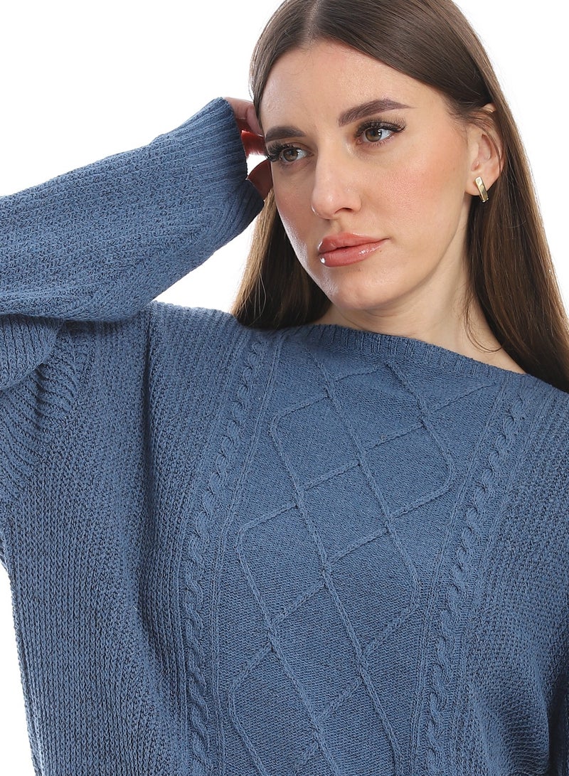 سيزار بلوفر صوف حريمي سادة برقبة دائرية  وتصميمات متعده - Image 2