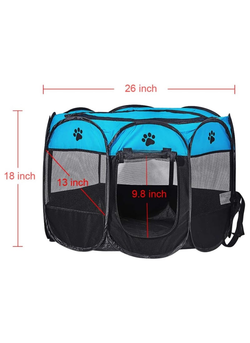 BLOOMING TIME - Portable Foldable Pet Dog Cat Puppy Playpen, Indoor/Outdoor use Pet Kennel Cage Travel Pet Carrier - Image 1