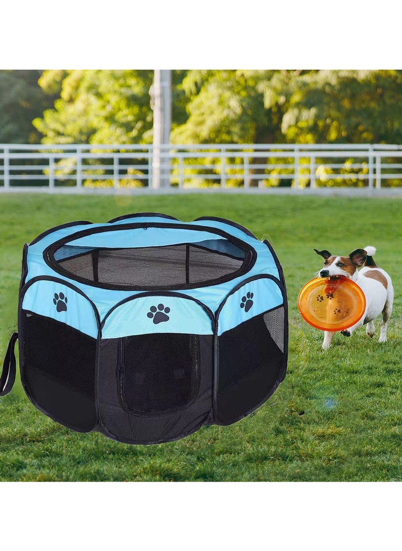 BLOOMING TIME - Portable Foldable Pet Dog Cat Puppy Playpen, Indoor/Outdoor use Pet Kennel Cage Travel Pet Carrier - Image 1