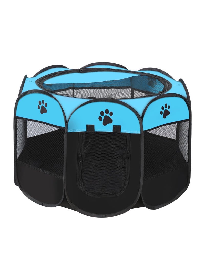BLOOMING TIME - Portable Foldable Pet Dog Cat Puppy Playpen, Indoor/Outdoor use Pet Kennel Cage Travel Pet Carrier - Image 1