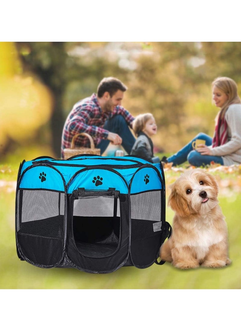 BLOOMING TIME - Portable Foldable Pet Dog Cat Puppy Playpen, Indoor/Outdoor use Pet Kennel Cage Travel Pet Carrier - Image 1
