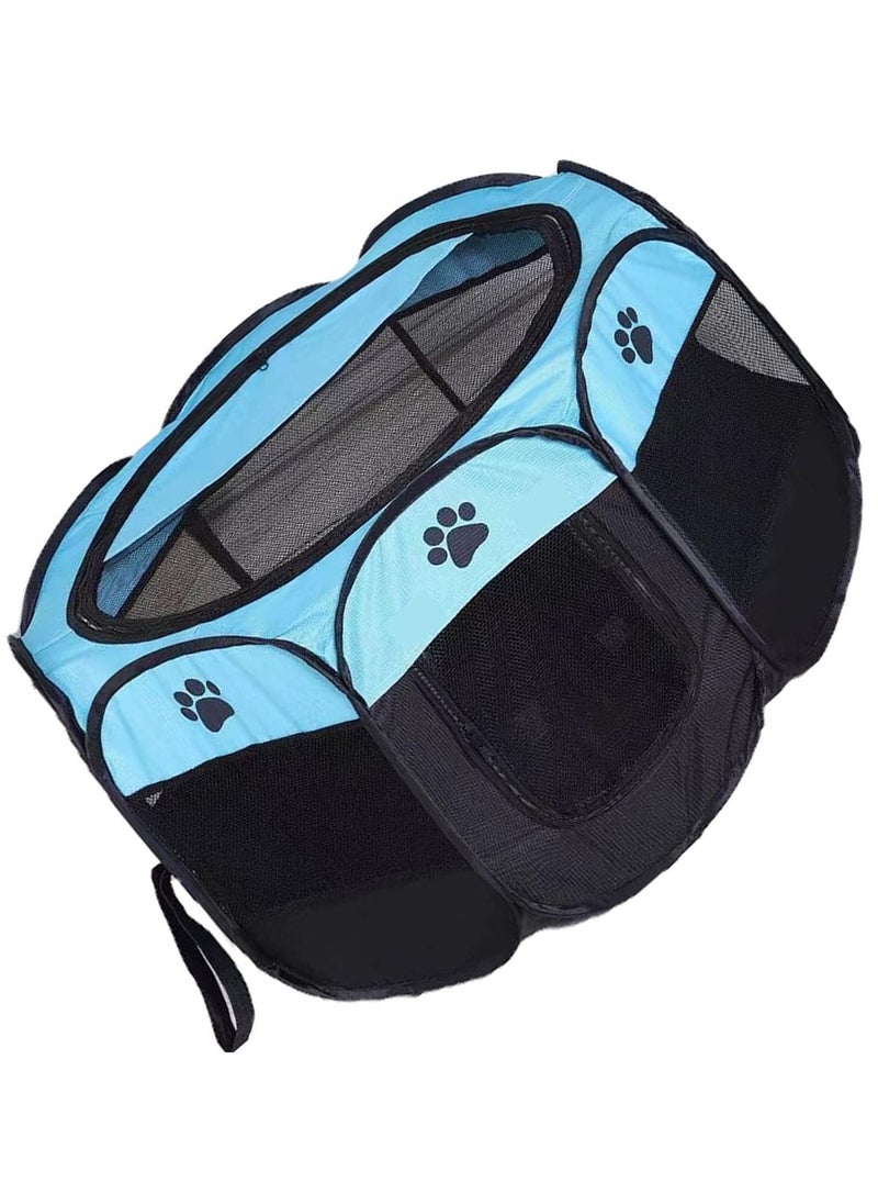 BLOOMING TIME - Portable Foldable Pet Dog Cat Puppy Playpen, Indoor/Outdoor use Pet Kennel Cage Travel Pet Carrier - Image 1
