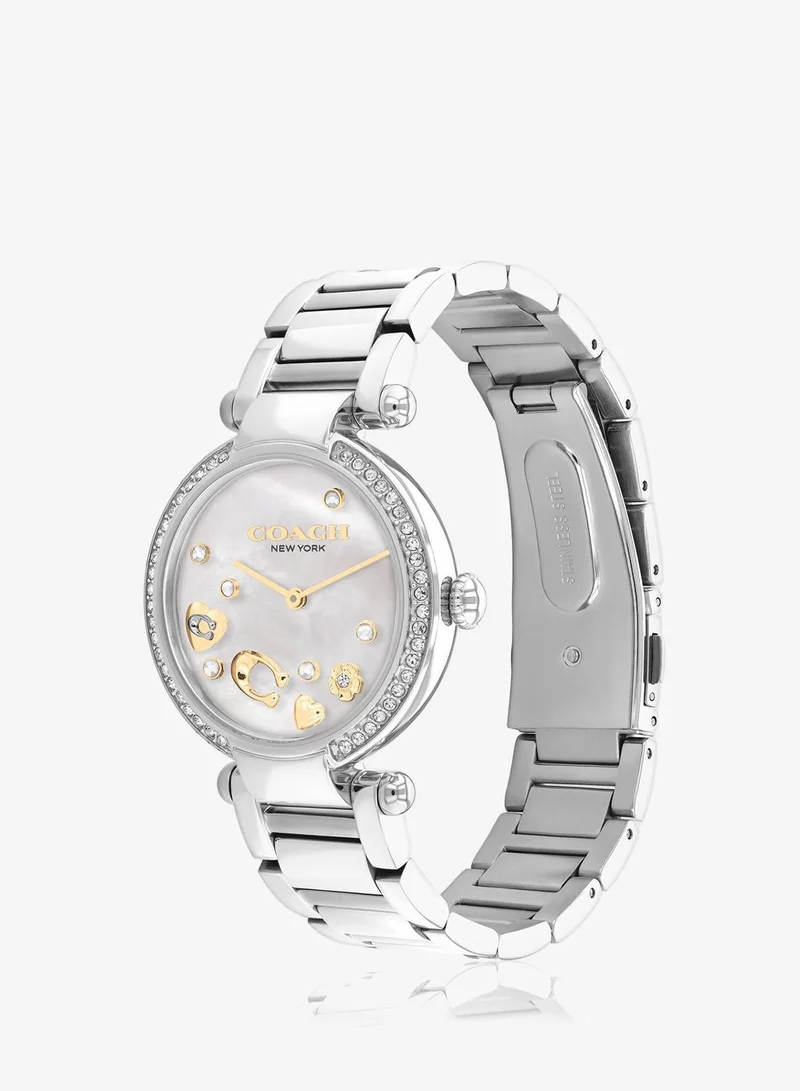 Coach  Women's Quartz Watch, Pearl Dial, Stainless Steel Strap for Women | Best Price UAE