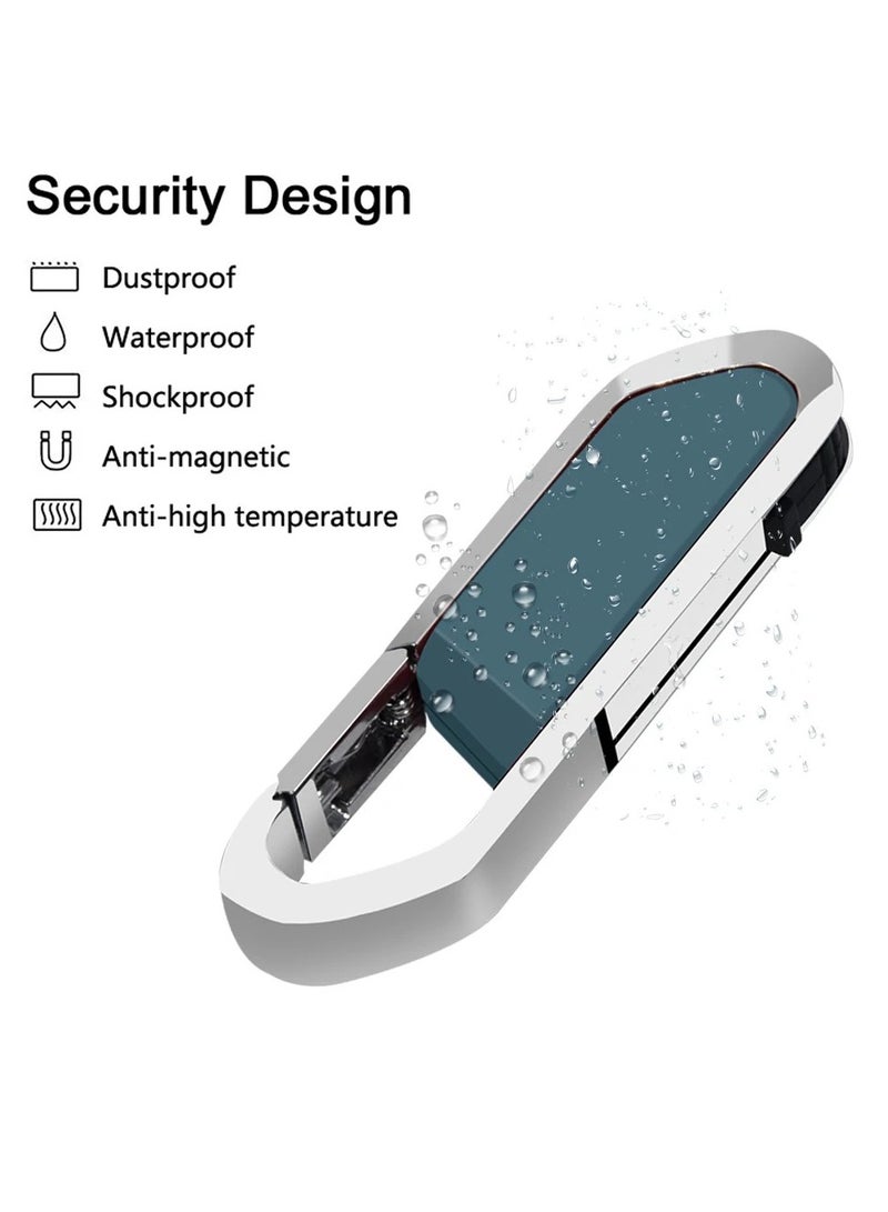 USB Flash Drive, Portable Metal Thumb Drive with Keychain, USB 2.0 Flash Drive Memory Stick, Convenient and Fast Pen Thumb U Disk for External Data Storage, (1pc 16GB Silver) - Image 2