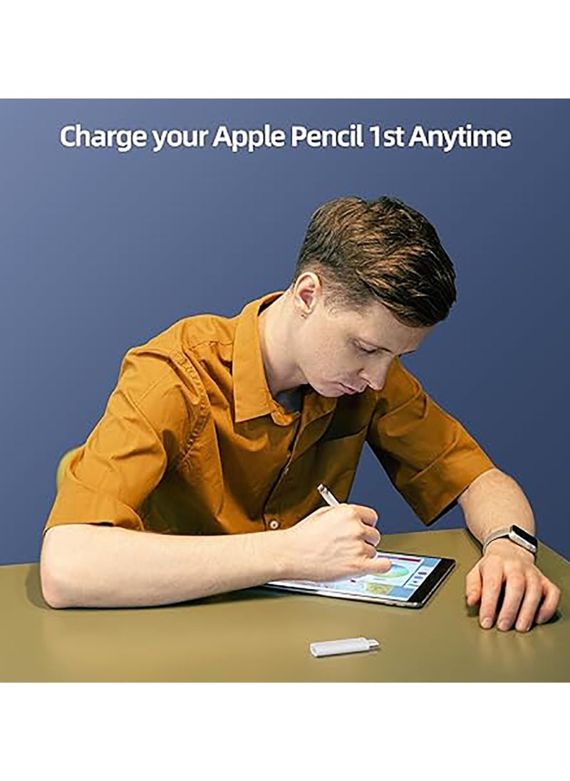 Generic - USB-C to Pencil 1st Generation Male Adapter for iPad 10th, Bluetooth Pairing and Charging for Apple Pen i Pencil Gen 1 with iPad 10 2023 Tablet USB Type C Charger to Female Lightning Connector（No OTG） - Image 1