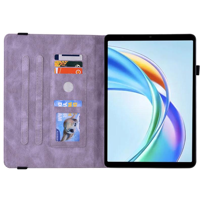 For Honor Pad X7 erfly Flower Embossed Leather Tablet Case(Purple) - Image 4