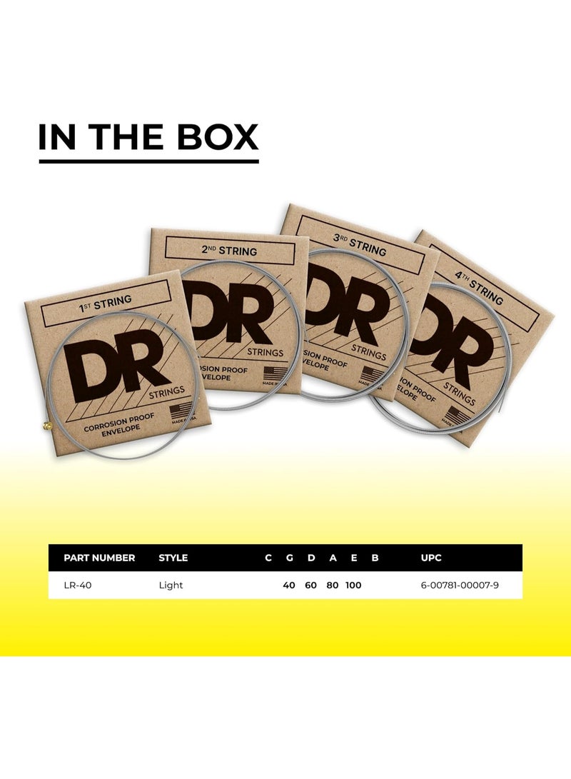 DR Strings HI-BEAM Acoustic Guitar Strings (LR-40) - Image 3