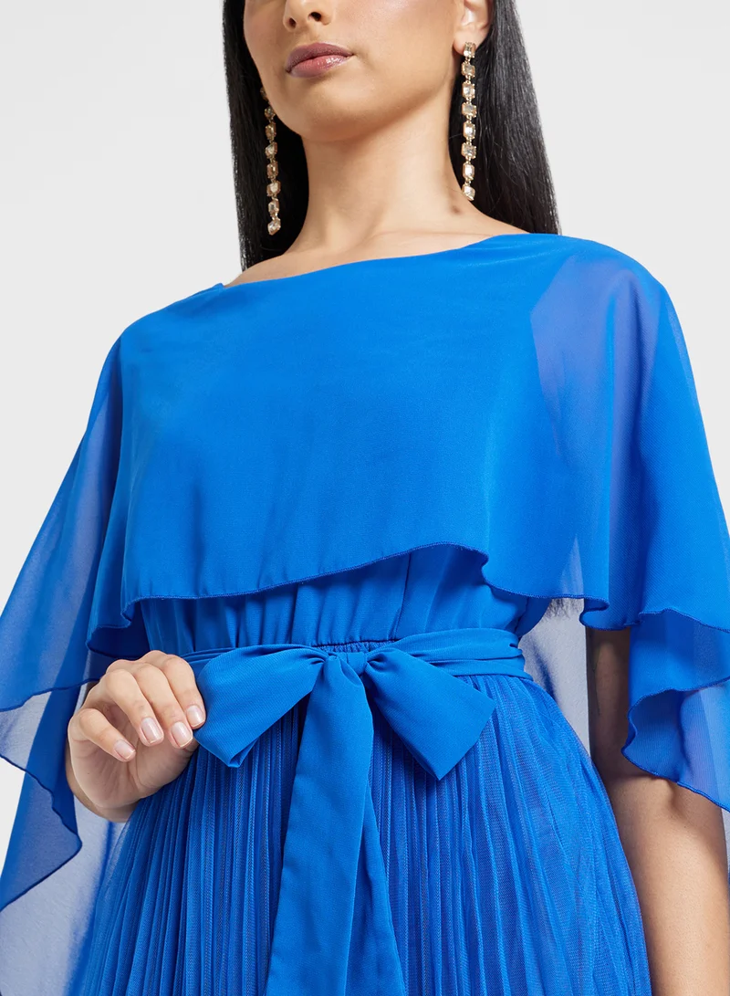 Khizana Pleated Chiffon Dress