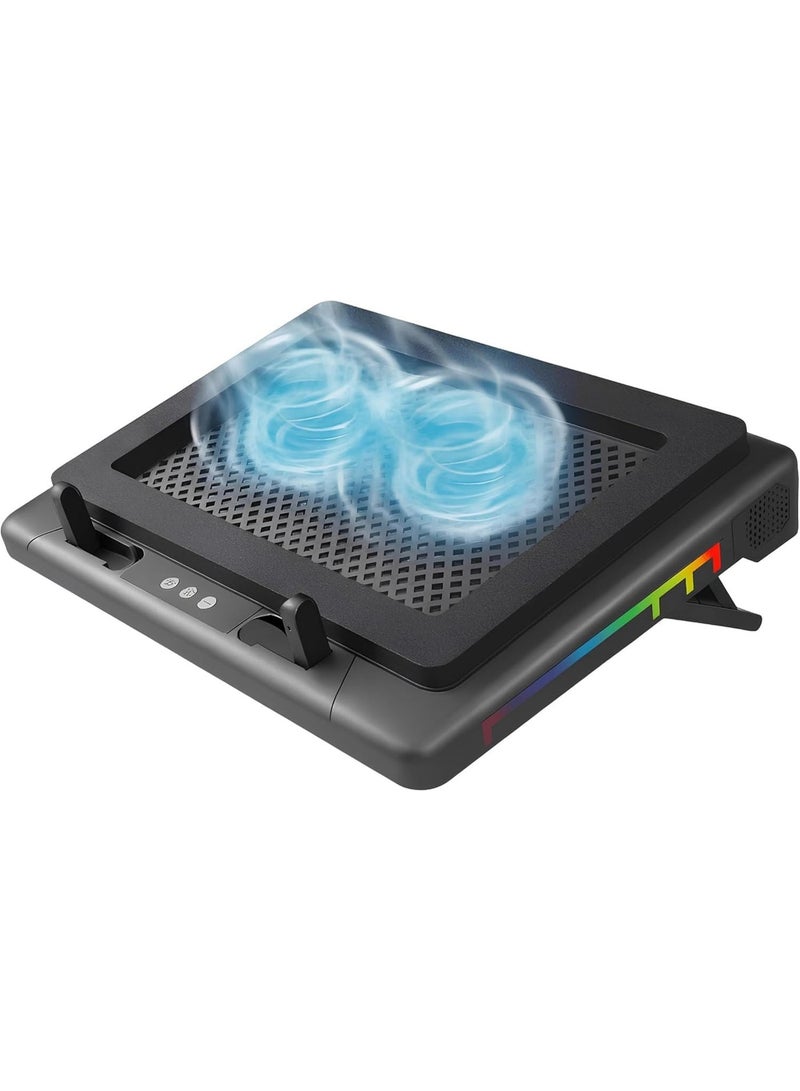 Utopia Laptop Cooling Pad S700 USB Powered Cooling Fan Stand For 12-17 Inch Laptop Adjustable Height Quiet Cooler With Multiple Fans Anti Slip Design Portable Notebook Cooler - Image 1