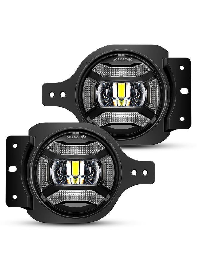 LX-LIGHT 60W Extremly Bright LED Foglights with DRL Compatible with Jeep Wrangler JL JLU JT Gladiator 2018-2022, EMC Built In - Image 1