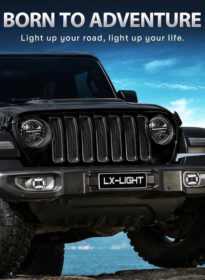 LX-LIGHT 60W Extremly Bright LED Foglights with DRL Compatible with Jeep Wrangler JL JLU JT Gladiator 2018-2022, EMC Built In - Image 4