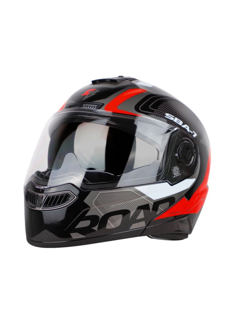 Steelbird - Air SBA 7 Road Flip Up Motorcycle Helmet With Inner Sunshield Clear Visor Bike Helmet - Steelbird Air - Image 1
