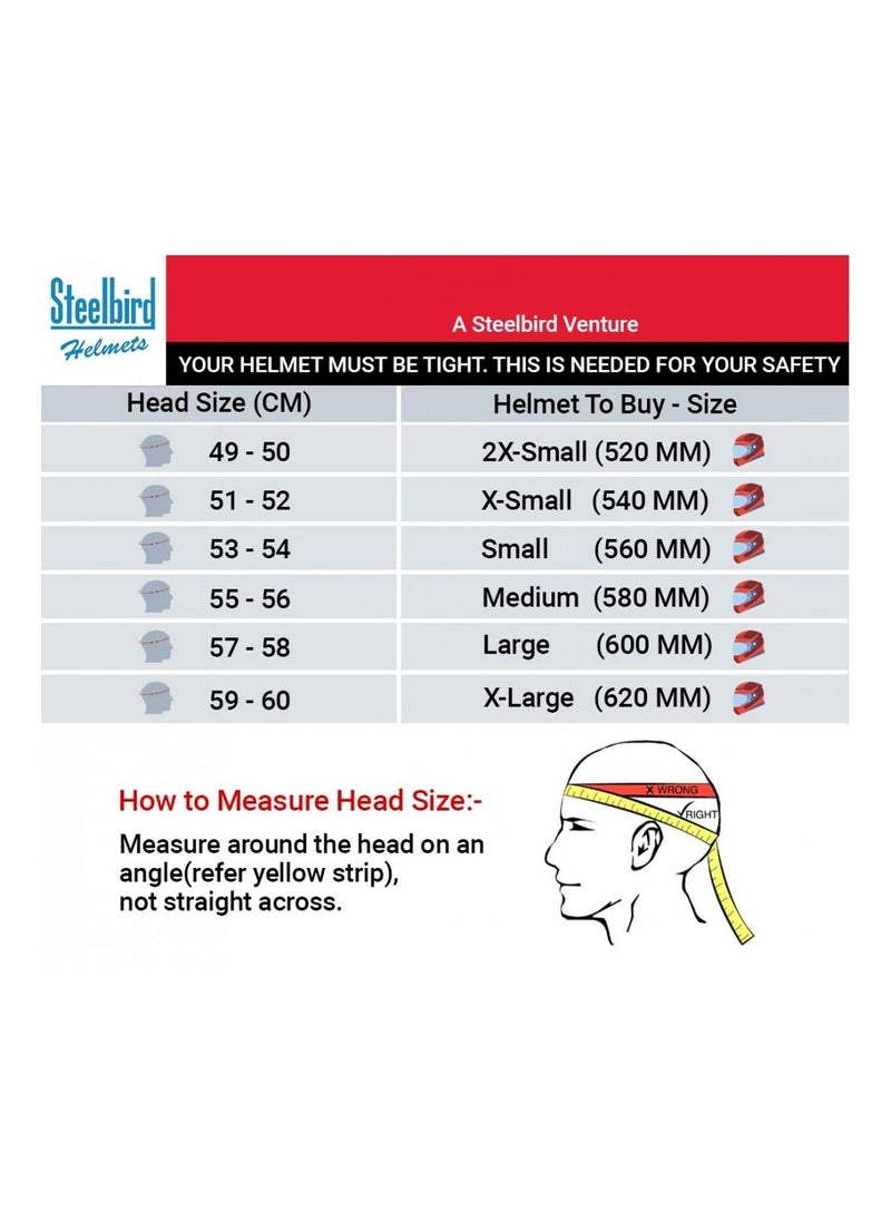 Steelbird - Air SBA 7 Road Flip Up Motorcycle Helmet With Inner Sunshield Clear Visor Bike Helmet - Steelbird Air - Image 1