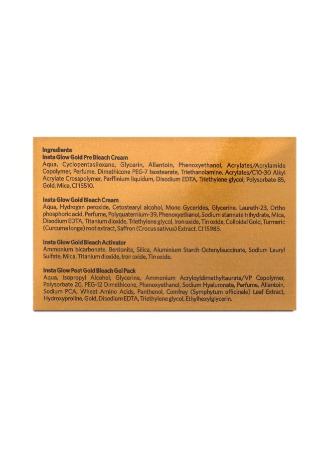 VLCC Insta Glow Gold Bleach - 402g | With Colloidal Glow For Glowing Fairness | Skin Brightening Bleach | Perfect Skin Match, Reduces Facial Hair Visibility, Brightens Complexion. - Image 3